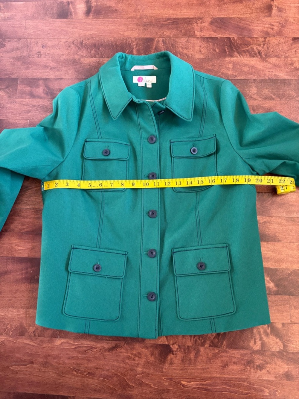 Boden Safari Jacket Blazer in Kelly Green Size 12 - Picture 4 of 5